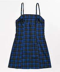 Empyre Dia Blue Plaid Mini Dress