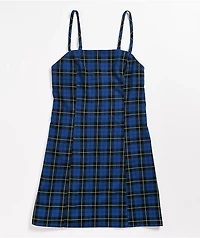 Empyre Dia Blue Plaid Mini Dress