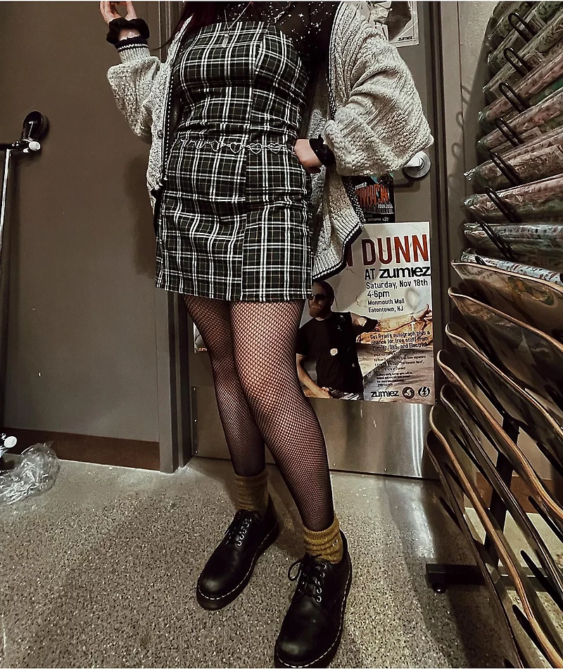 Empyre Dia Green Plaid Dress
