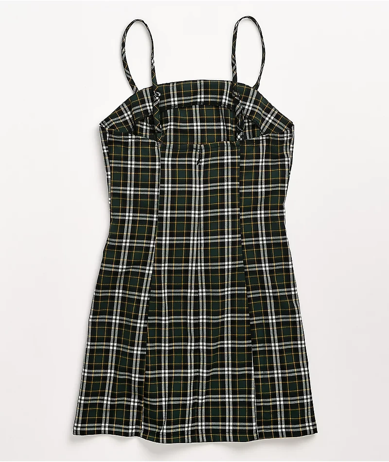 Empyre Dia Green Plaid Dress