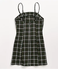 Empyre Dia Green Plaid Dress