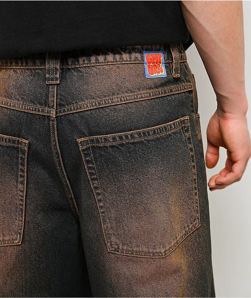 Empyre Dirt Dark Blue Wash Ultra Wide Skate Jeans