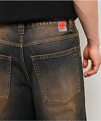 Empyre Dirt Dark Blue Wash Ultra Wide Skate Jeans