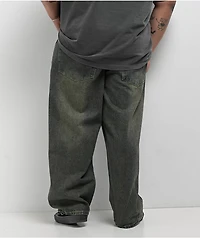 Empyre Dirty Dark Blue Wash Ultra Wide Skate Jeans