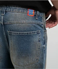 Empyre Dirty Wash Blue Ultra Loose Skate Jeans