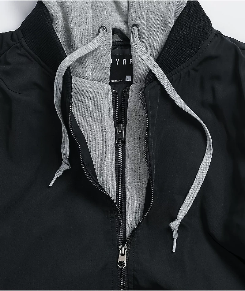 Empyre Distortion Black Bomber Jacket