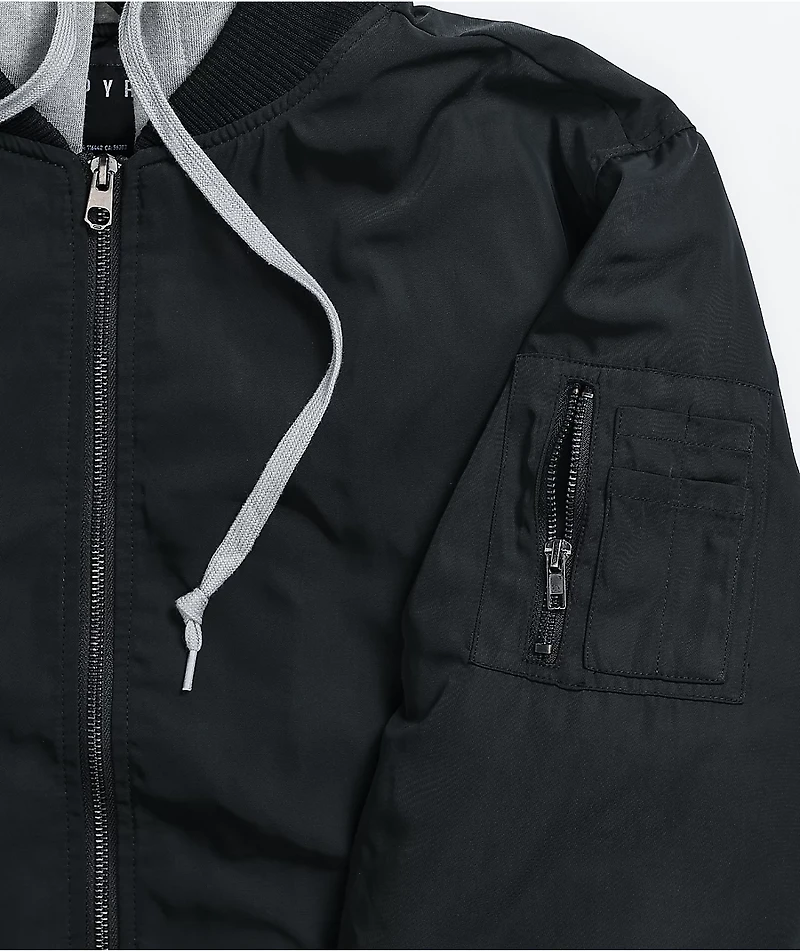 Empyre Distortion Black Bomber Jacket