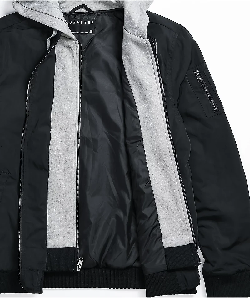 Empyre Distortion Black Bomber Jacket