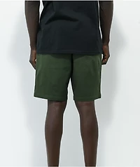 Empyre Dixon Dark Green Elastic Waist Shorts