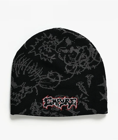 Empyre Doodle Skull Black Skully Beanie