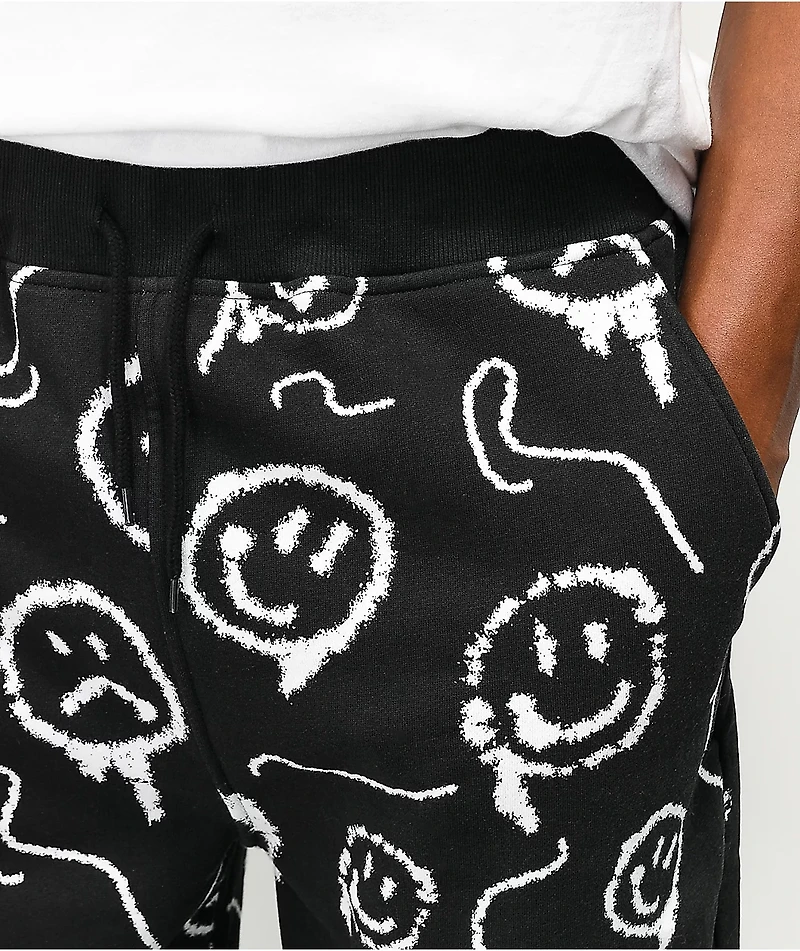 Empyre Doodles Black & White Jogger Sweatpants