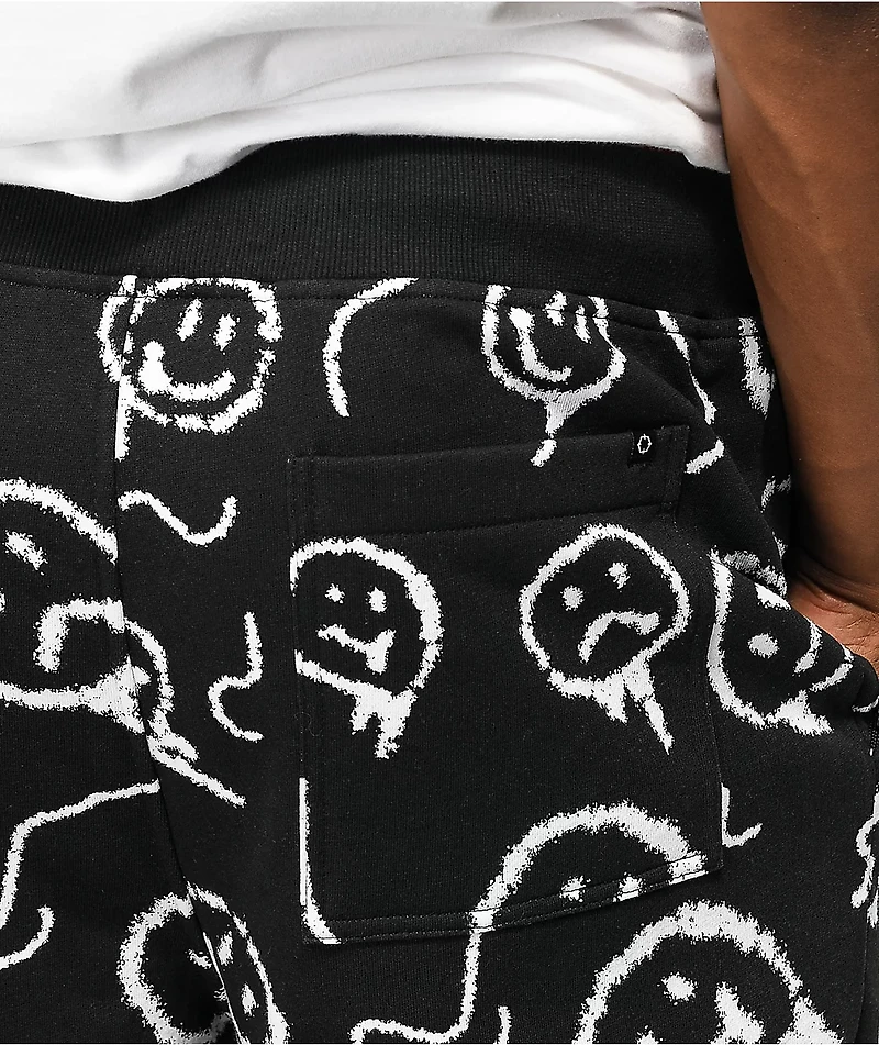 Empyre Doodles Black & White Jogger Sweatpants