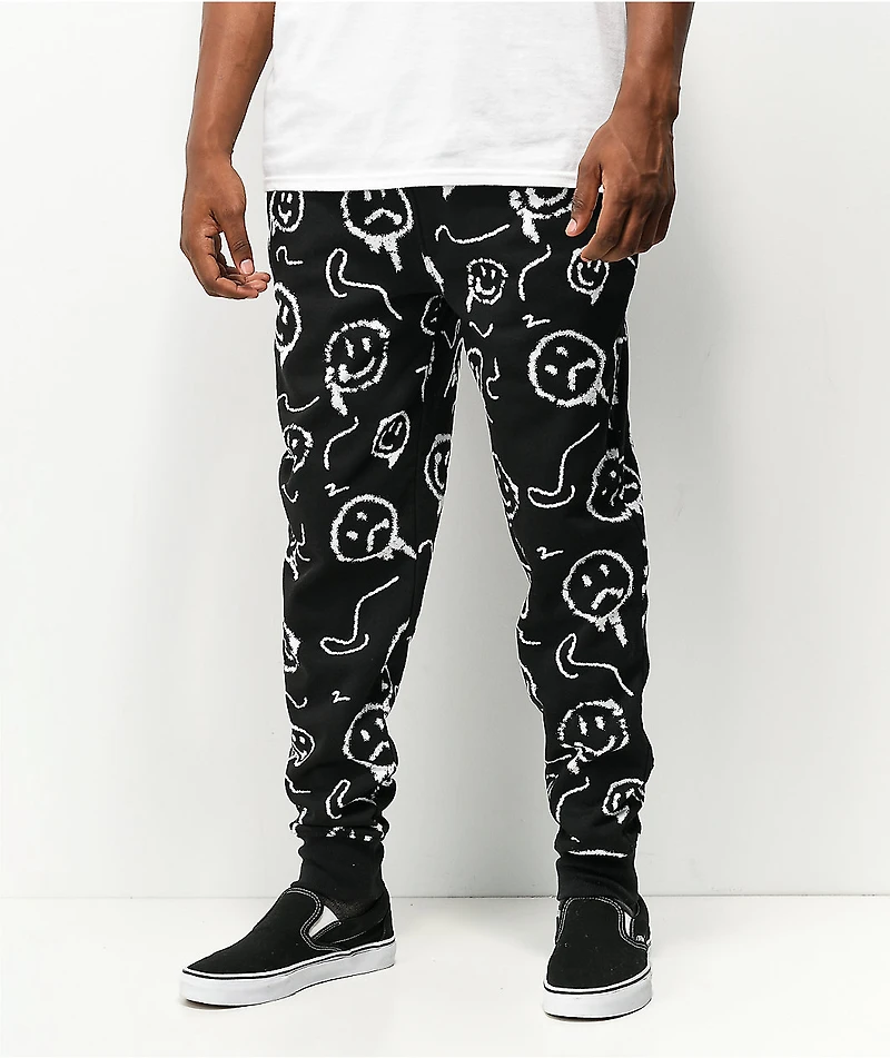 Empyre Doodles Black & White Jogger Sweatpants