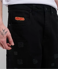 Empyre Double Knee Black Loose Fit Canvas Carpenter Skate Pants