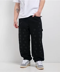 Empyre Double Knee Black Loose Fit Canvas Carpenter Skate Pants