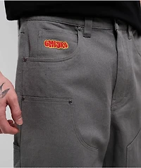 Empyre Double Knee Grey Loose Fit Canvas Carpenter Skate Pants