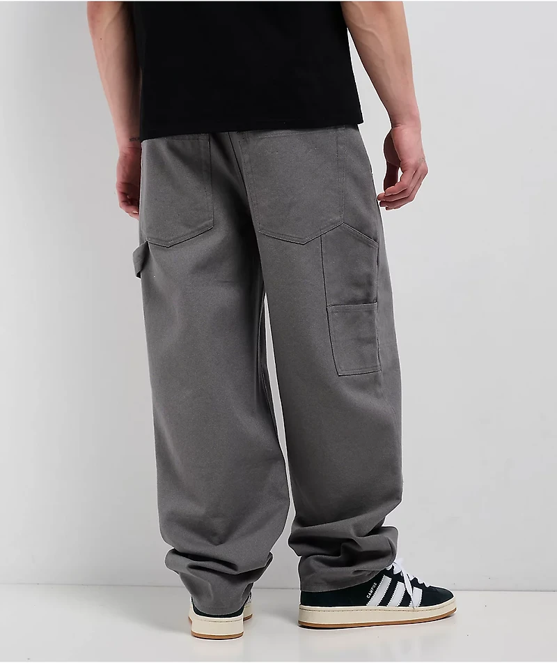 Empyre Double Knee Grey Loose Fit Canvas Carpenter Skate Pants