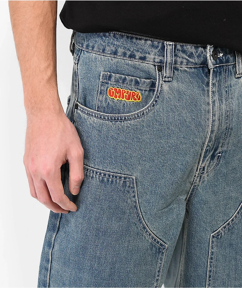 Empyre Double Knee Medium Blue Skate Jeans