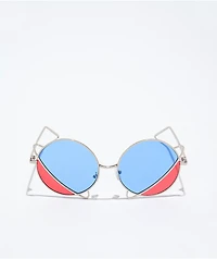 Empyre Duo Blue & Pink Round Sunglasses