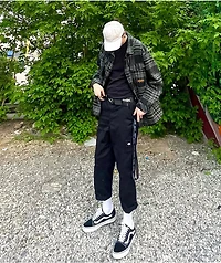 Empyre Eddy Black, Grey & Yellow Flannel T-Shirt