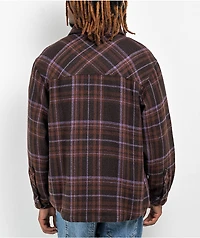 Empyre Eddy Brown & Purple Flannel Shirt