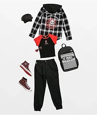Empyre Emory Elastic Waist Black Cargo Jogger Pants
