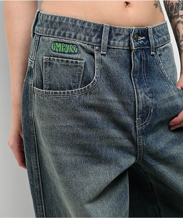 Empyre Engine Extent Wide Leg Blue Wash Jeans Dulles Town Center