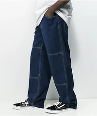 Empyre Evening Loose Fit Dark Blue Utility Skate Jeans