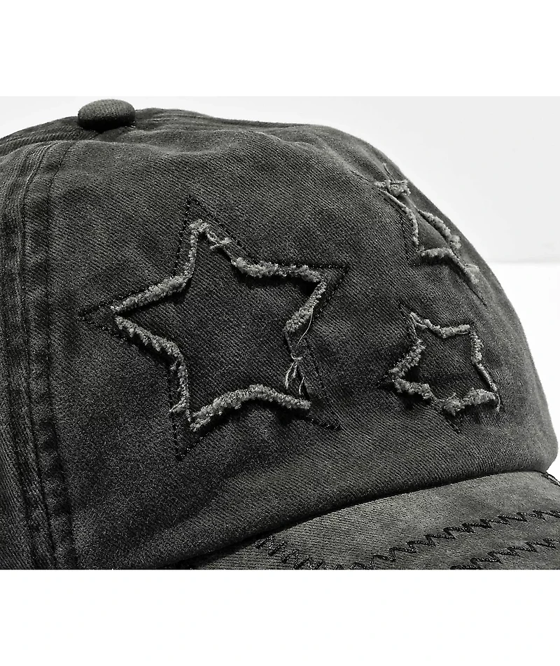 Empyre Evian Distressed Black Strapback Hat