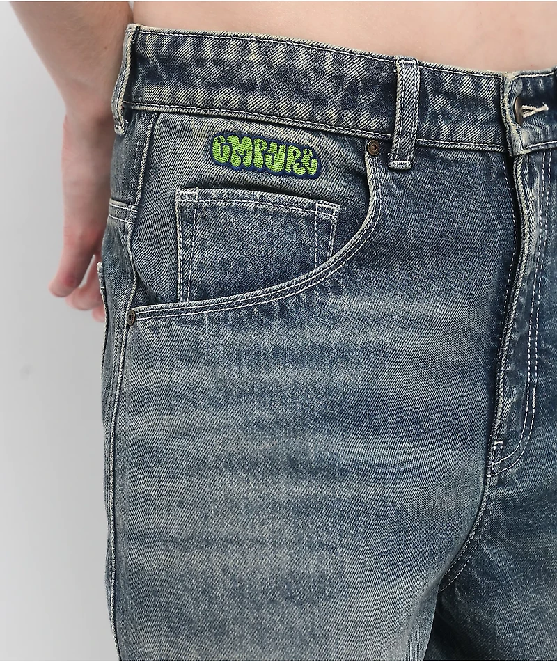 Empyre Extent Engine Wash Denim Shorts