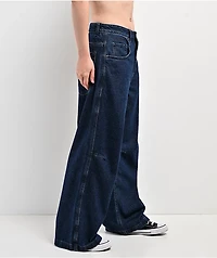 Empyre Extent Medium Blue Wash Mid Rise Wide Leg Jeans