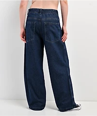 Empyre Extent Medium Blue Wash Mid Rise Wide Leg Jeans