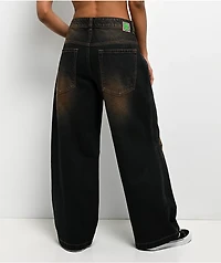 Empyre Extent Sunset Brown Wash Mid Rise Wide Leg Jeans