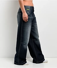 Empyre Extent Twilight Blue Was Mid Rise Wide Leg Jeans