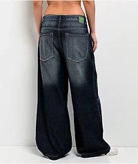 Empyre Extent Twilight Blue Was Mid Rise Wide Leg Jeans