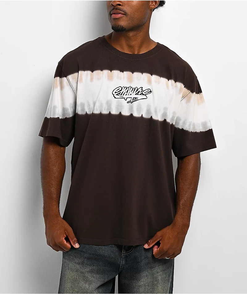 Empyre Fingers Crossed Tie Dye Brown T-Shirt