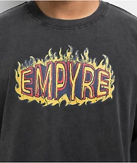 Empyre Flame Thrower Black Wash Long Sleeve T-Shirt