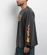 Empyre Flame Thrower Black Wash Long Sleeve T-Shirt