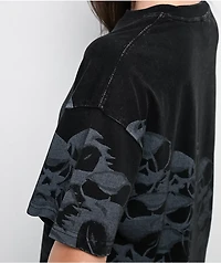 Empyre Frances Skulls Black Wash Boxy T-Shirt