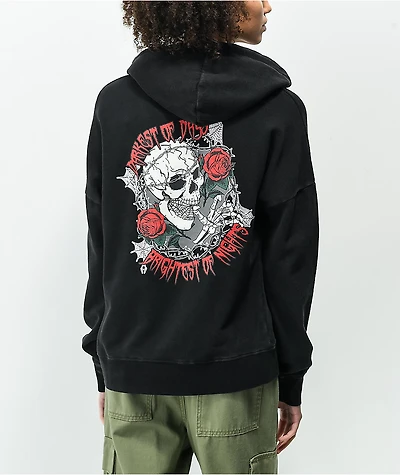 Empyre Fredia Day & Night Dark Grey Wash Hoodie