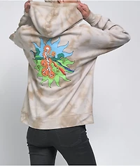 Empyre Fredia Embroidered Tan Tie Dye Hoodie