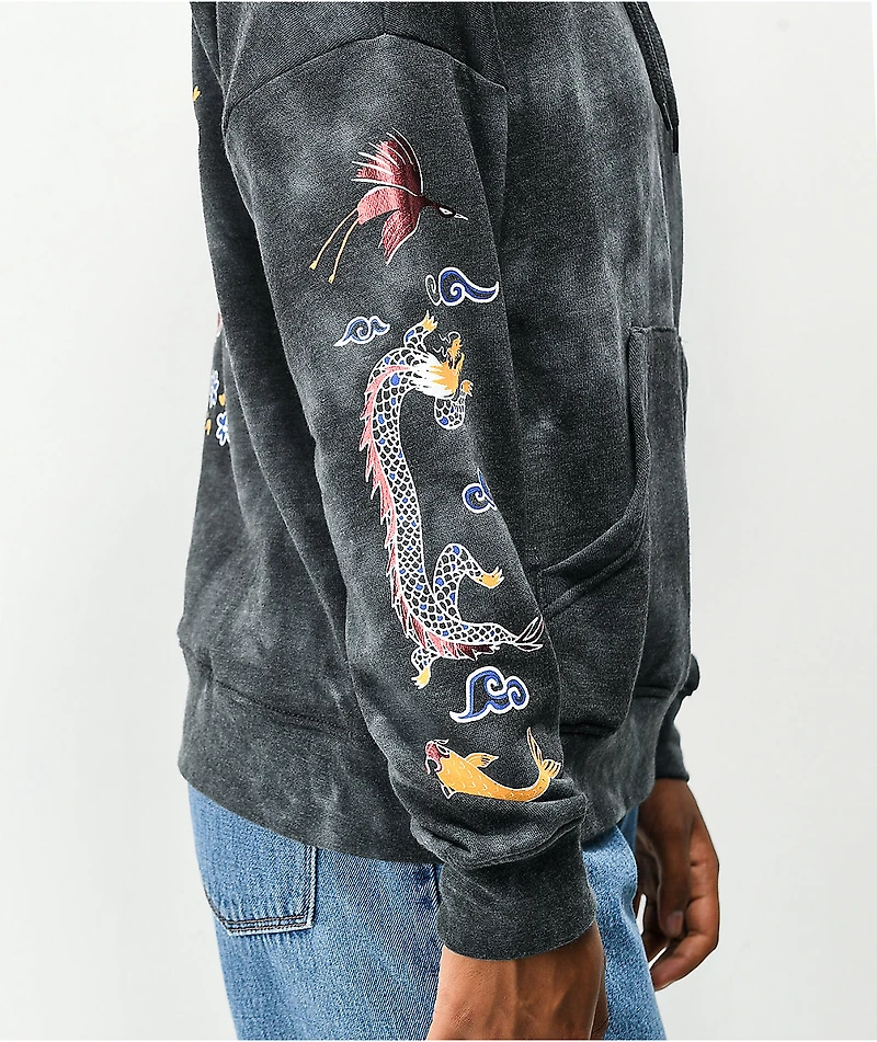 Empyre Fredia Foil Fish Black Tie Dye Hoodie