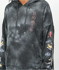 Empyre Fredia Foil Fish Black Tie Dye Hoodie