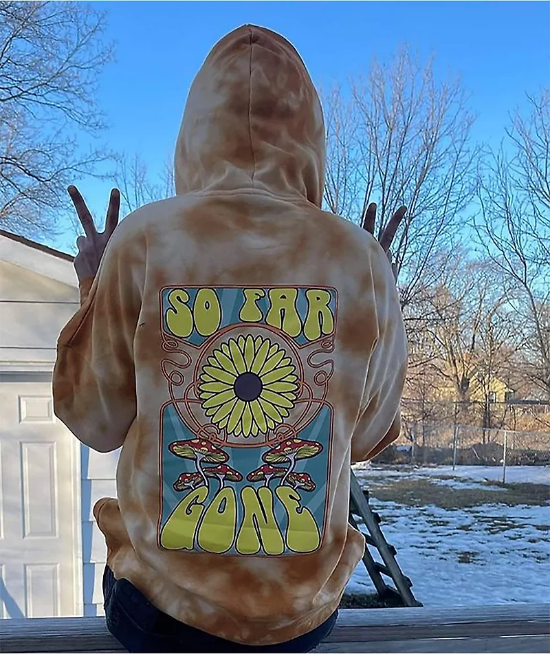 Empyre Fredia Trip Orange Tie Dye Hoodie