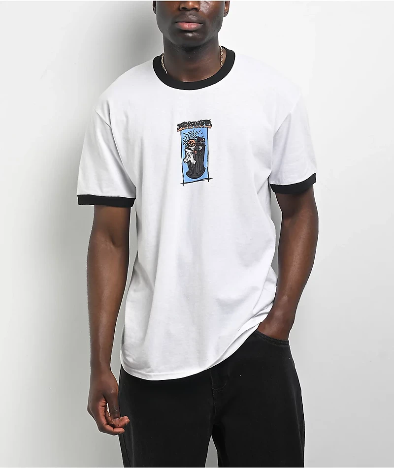 Empyre Garbage Man Ringer White T-Shirt