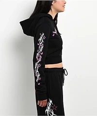 Empyre Girl At A Concert Black Crop Zip Hoodie