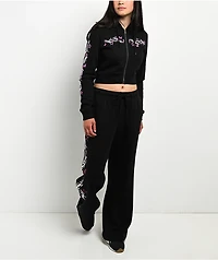 Empyre Girl At A Concert Black Crop Zip Hoodie