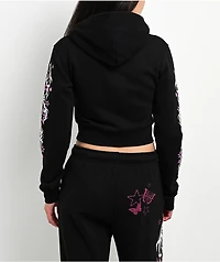 Empyre Girl At A Concert Black Crop Zip Hoodie