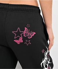 Empyre Girl At A Concert Black Wide Leg Sweatpants