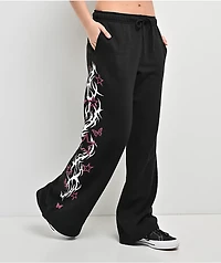 Empyre Girl At A Concert Black Wide Leg Sweatpants